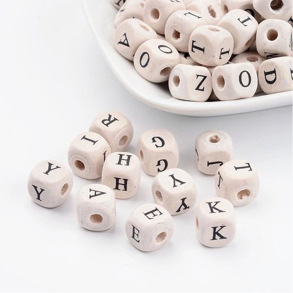 5 Buchstaben-Perlen, Holz, 10mm, Z